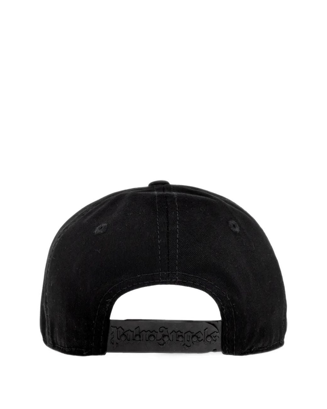 Palm Angels Black Studded Logo-Patch Baseball Cap for men