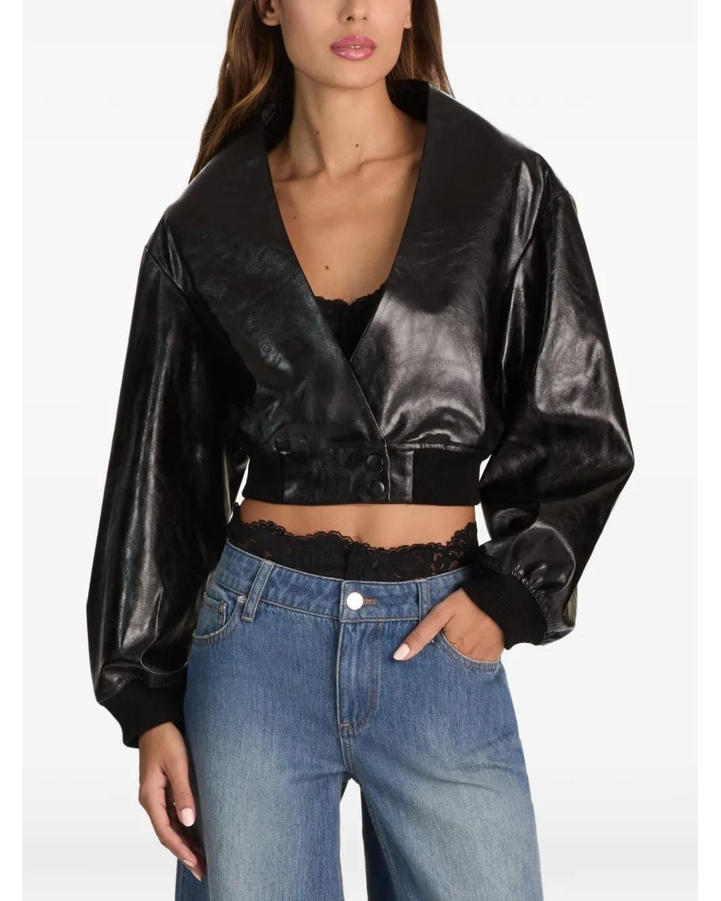 Alice + Olivia Black Sylvia Wrap Jacket