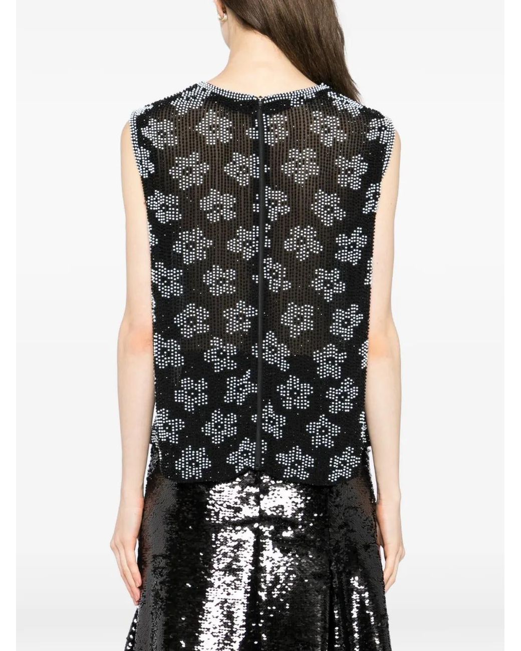 Ashish Black Bead-Embellished Vest
