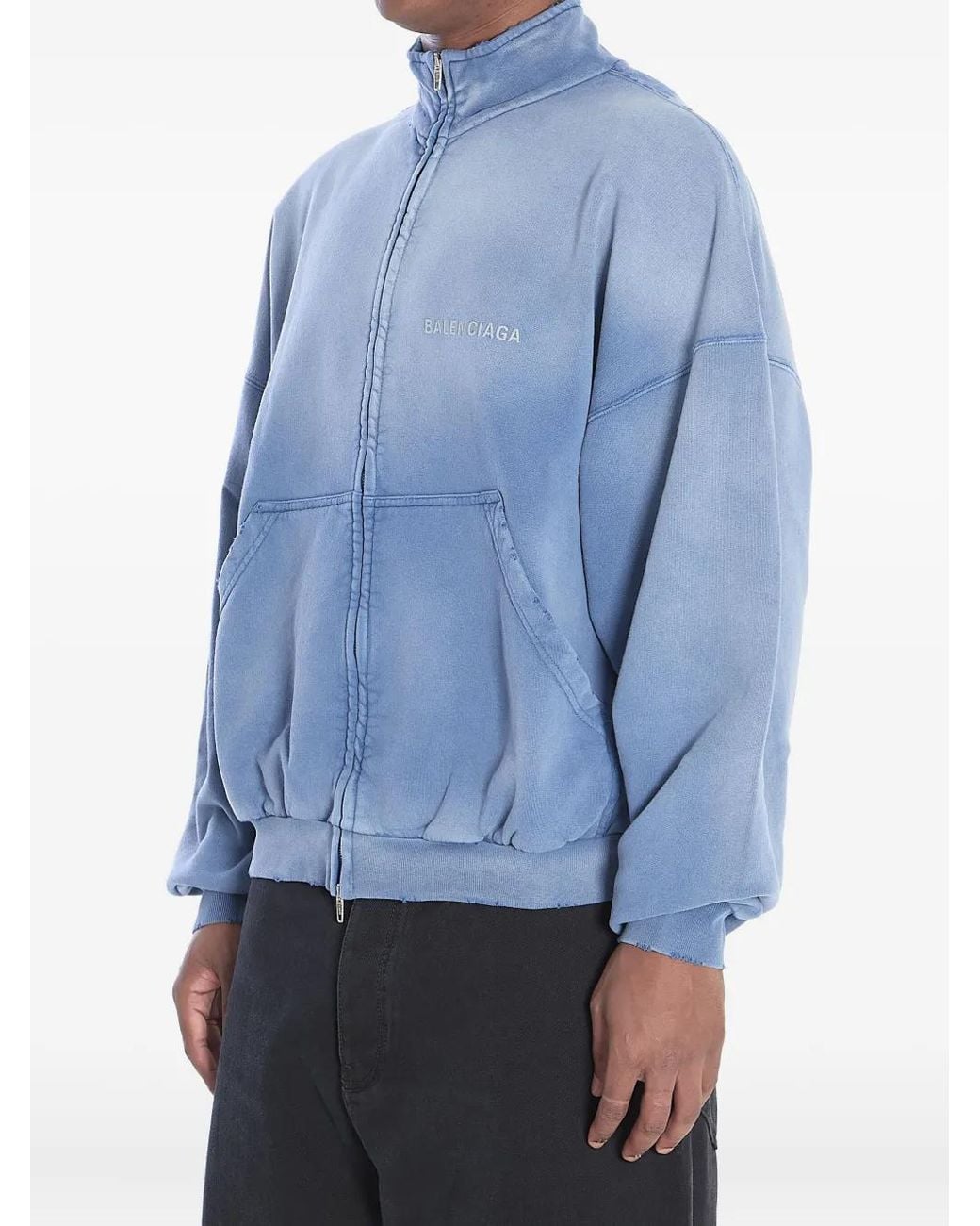 Balenciaga Blue Zip Up Jacket for men