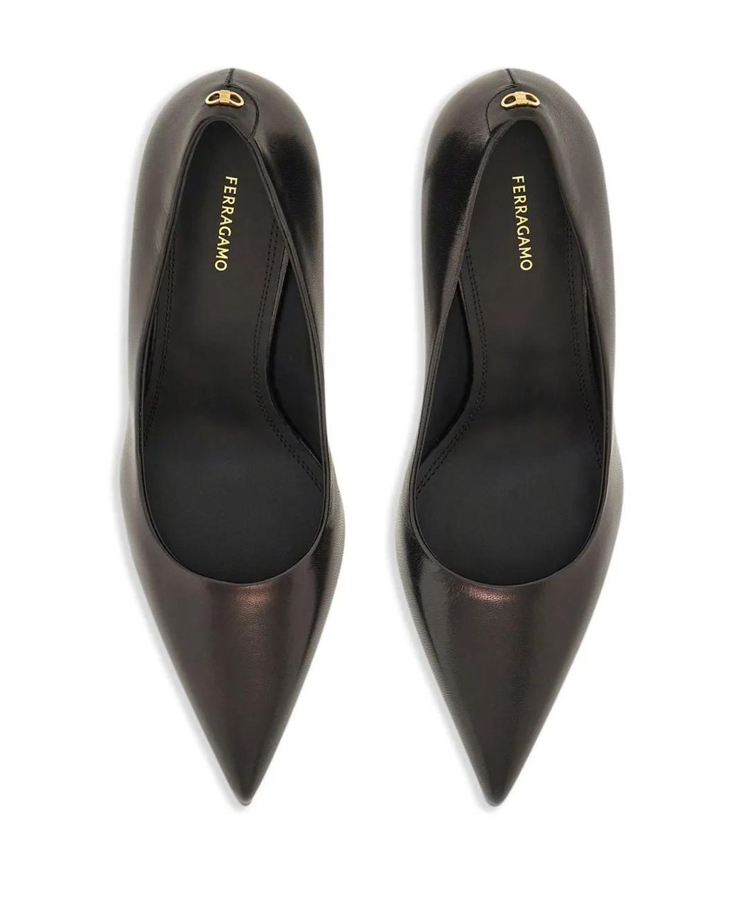 Ferragamo Black 70Mm Double-Gancio Pumps