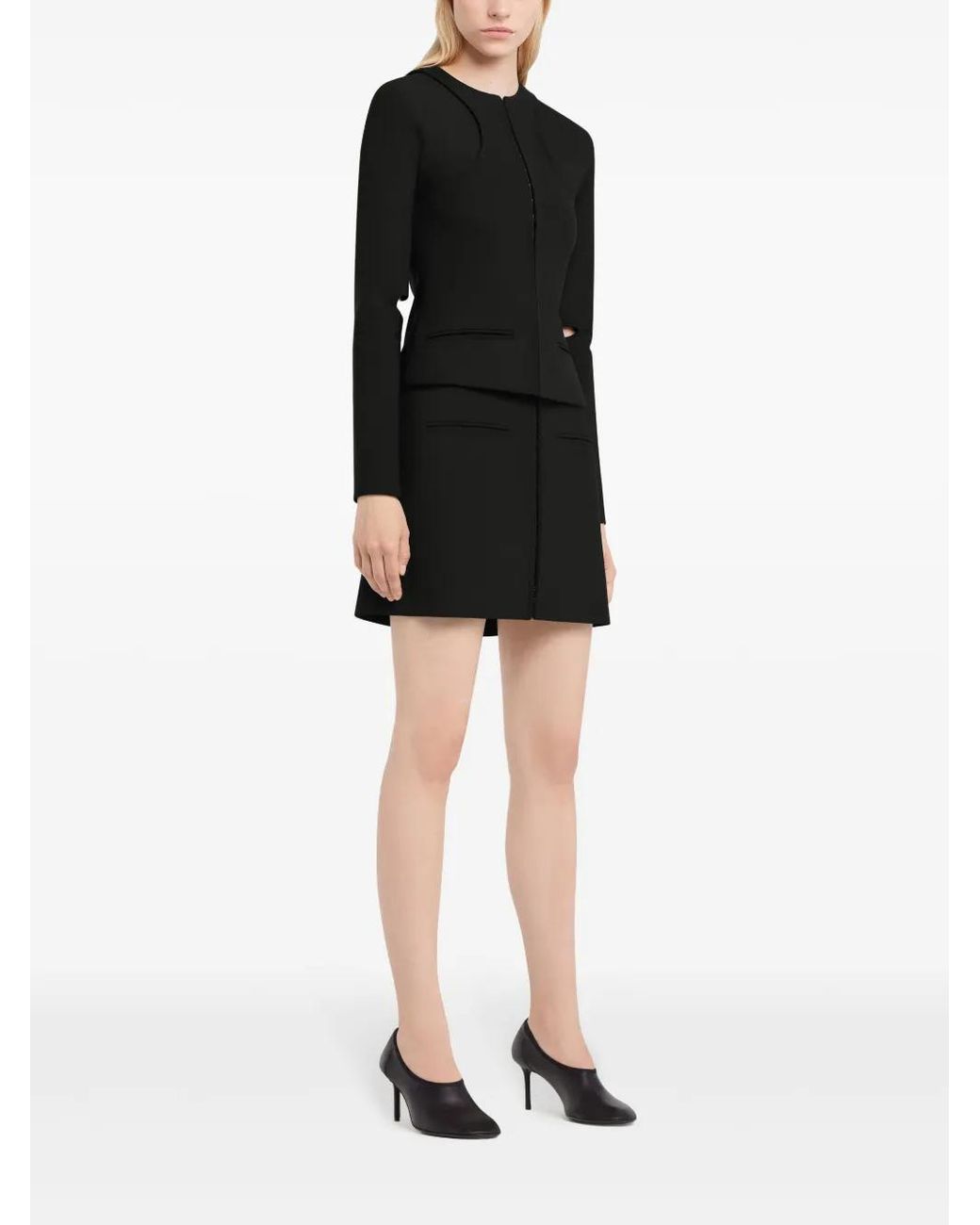 Courreges Black Scuba Fitted Jacket