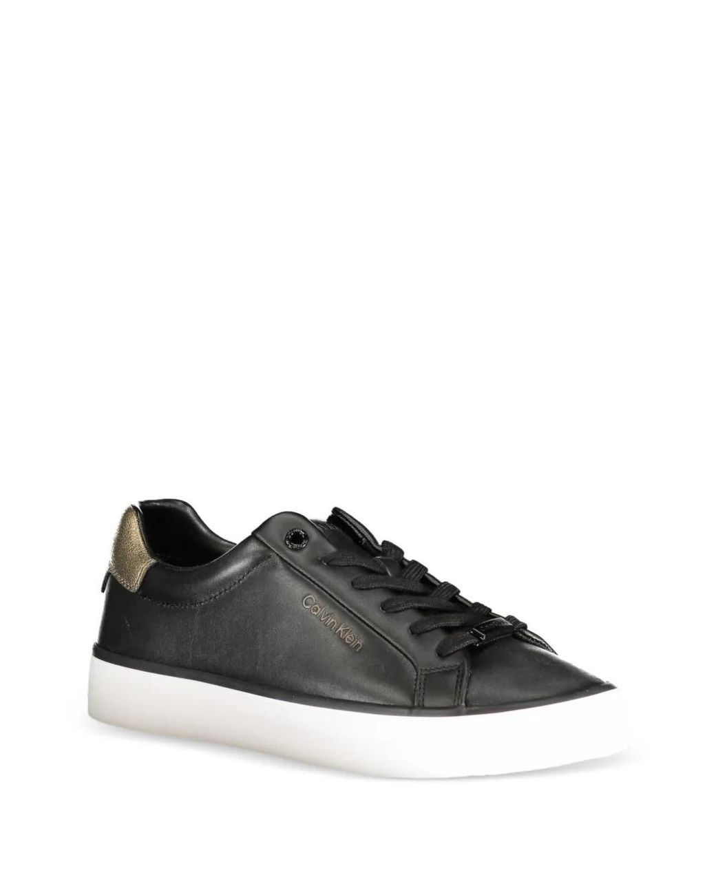 Calvin Klein Black Round-Toe Sneakers
