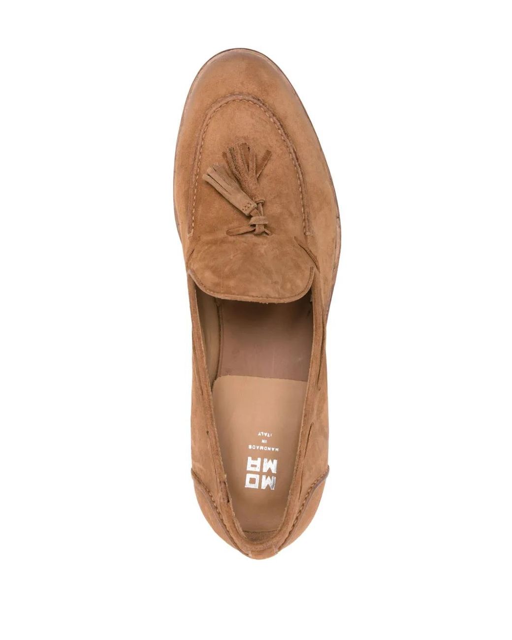 Moma Brown Tassel-Detail Suede Loafers for men
