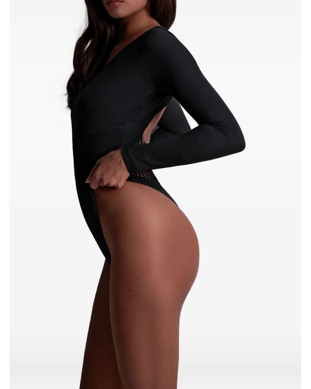 Aubade Black Les Bodys Long-Sleeve Bodysuit