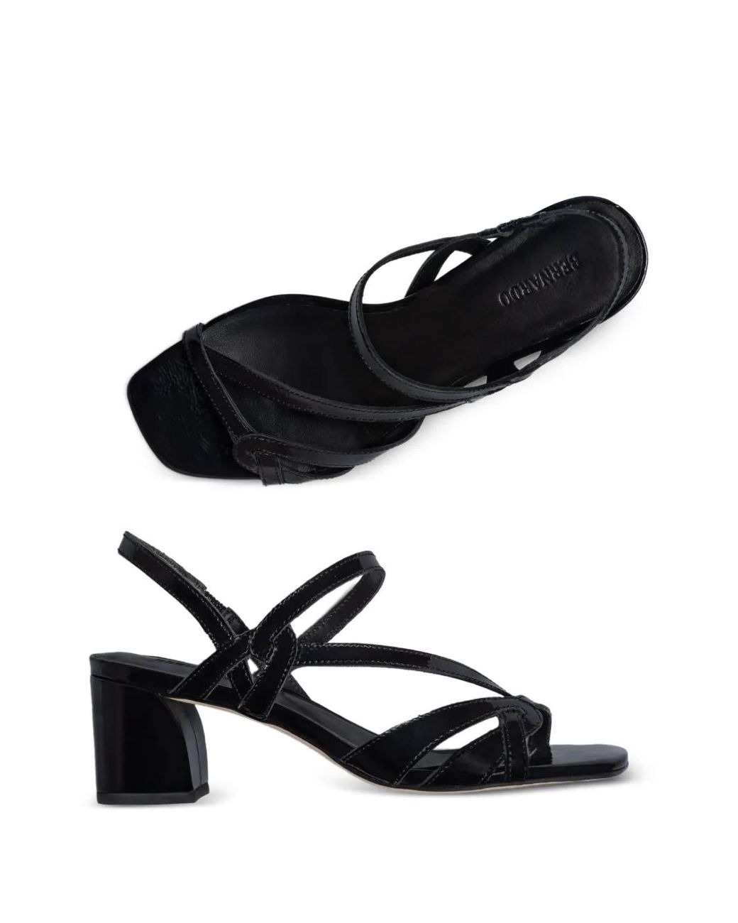 Bernardo White Gyoda Square-Toe Strappy Sandals