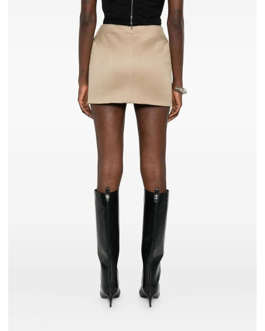 Gonna Con Inserti di Mugler in Natural