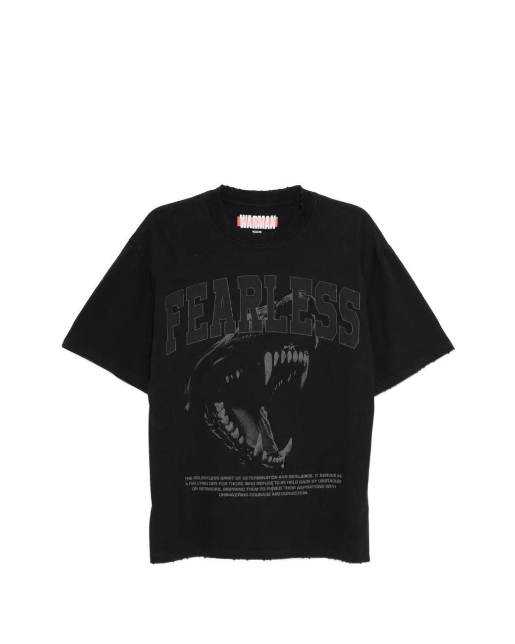 WARMAN Black Crew Neck T-Shirt for men