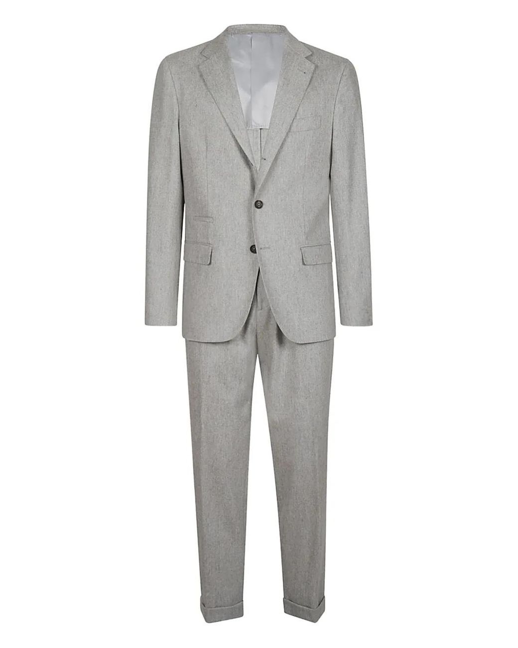 Eleventy Gray Buttoned Suit for men