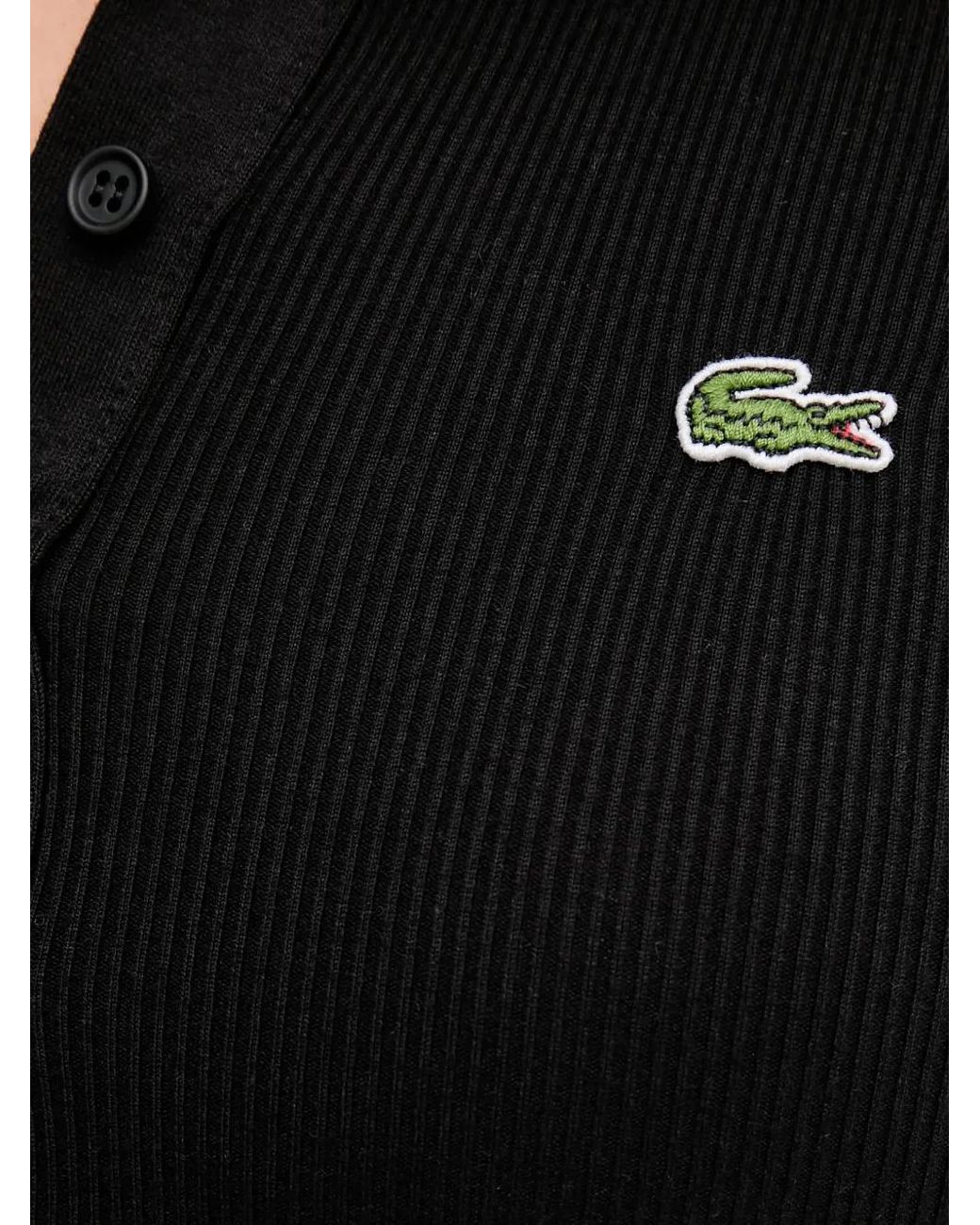 Lacoste Black Long-Sleeves Polo Shirt