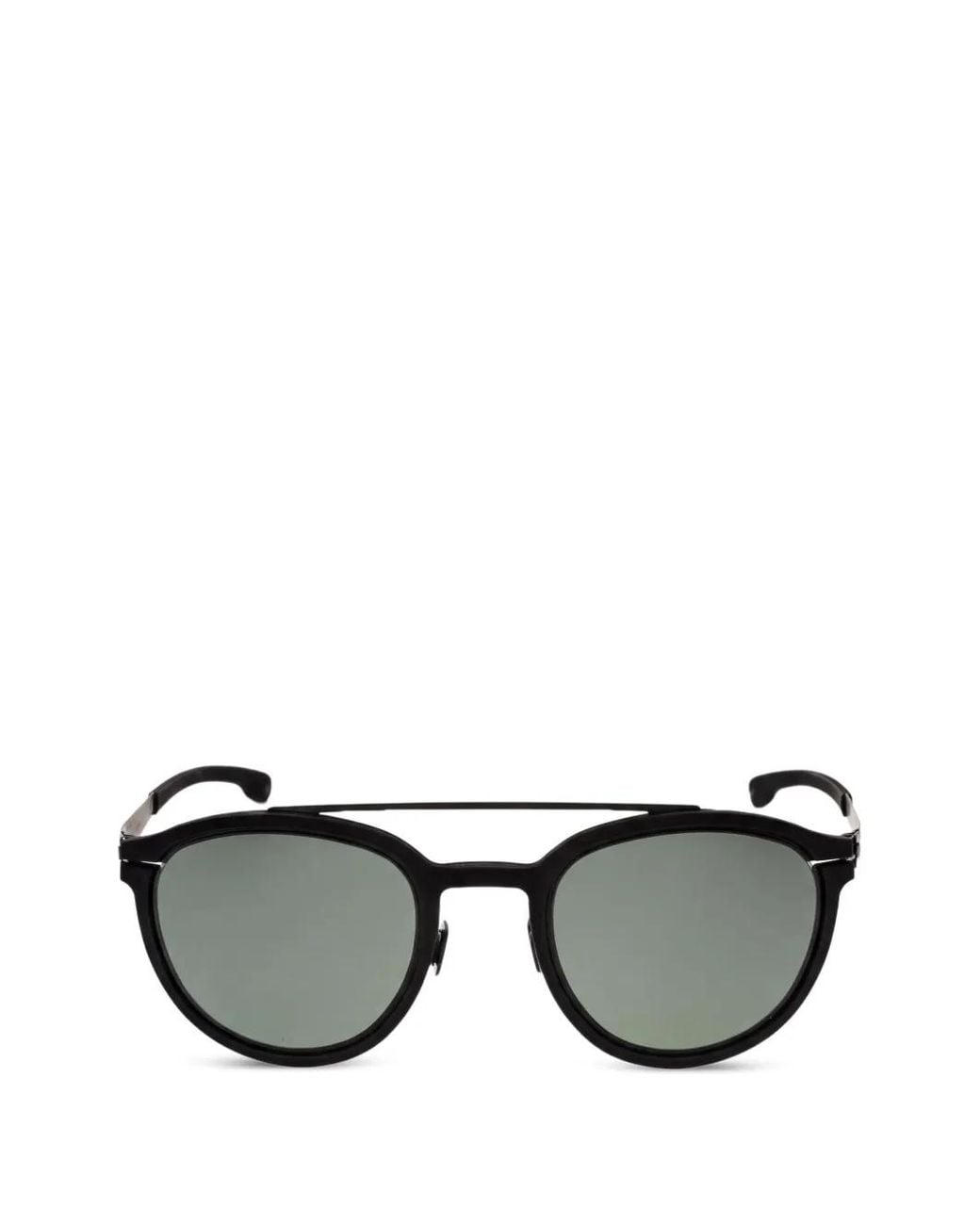 Ic! Berlin Black Lunettes De Soleil À Monture Ronde for men