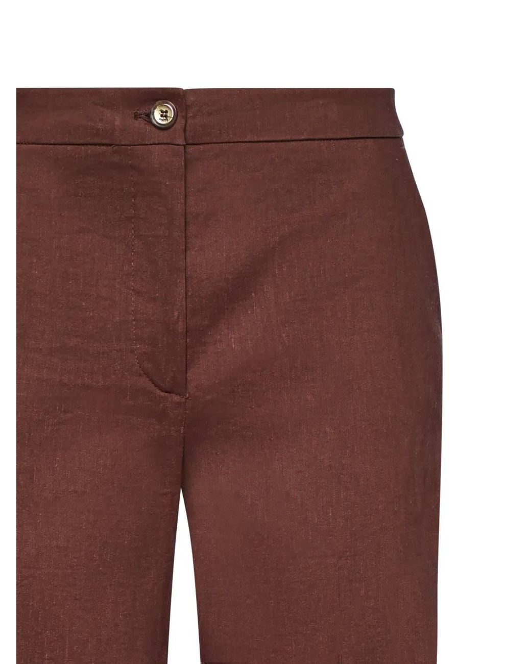 Pinko Brown Buttoned Tailored Chinos
