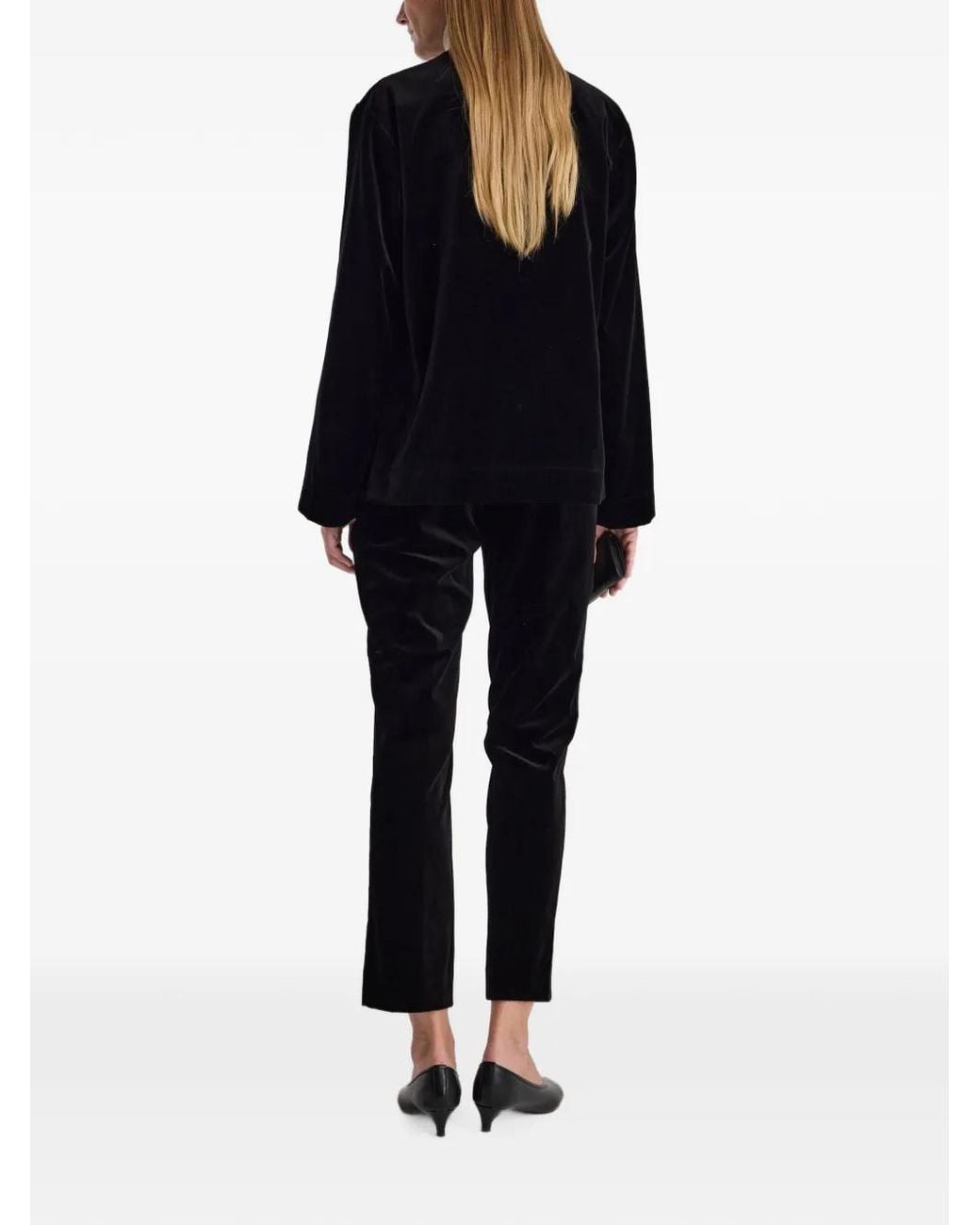 Rohe Black Veste En Velours À Fermeture Pankou