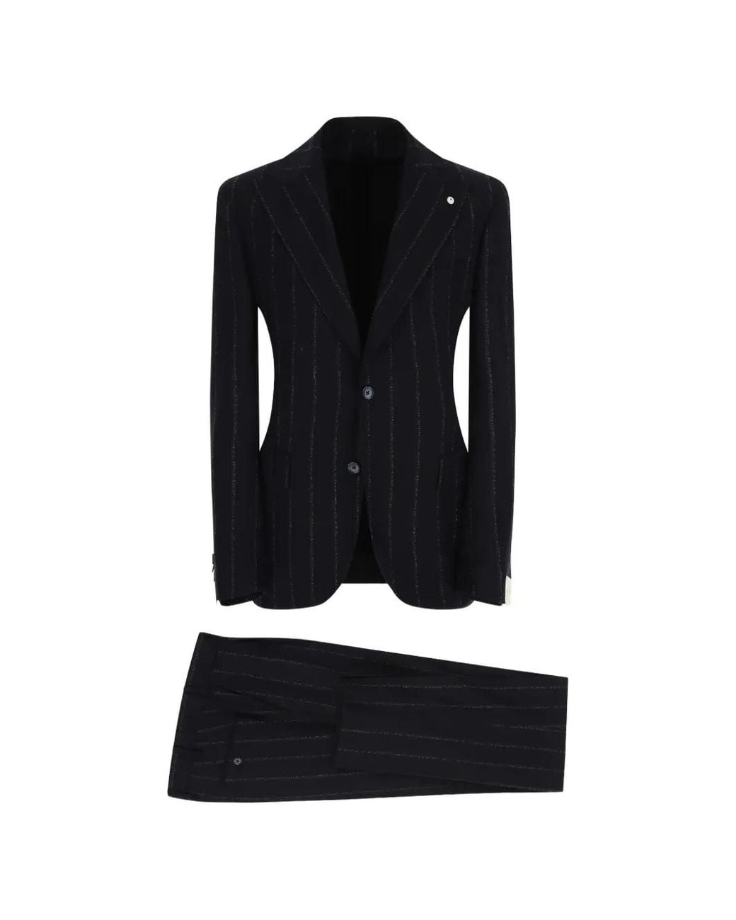 L.b.m. 1911 Black Pinstripe-Pattern Suit for men