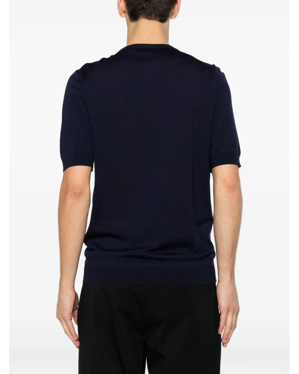 Roberto Collina Blue Short-Sleeve Crew-Neck T-Shirt for men