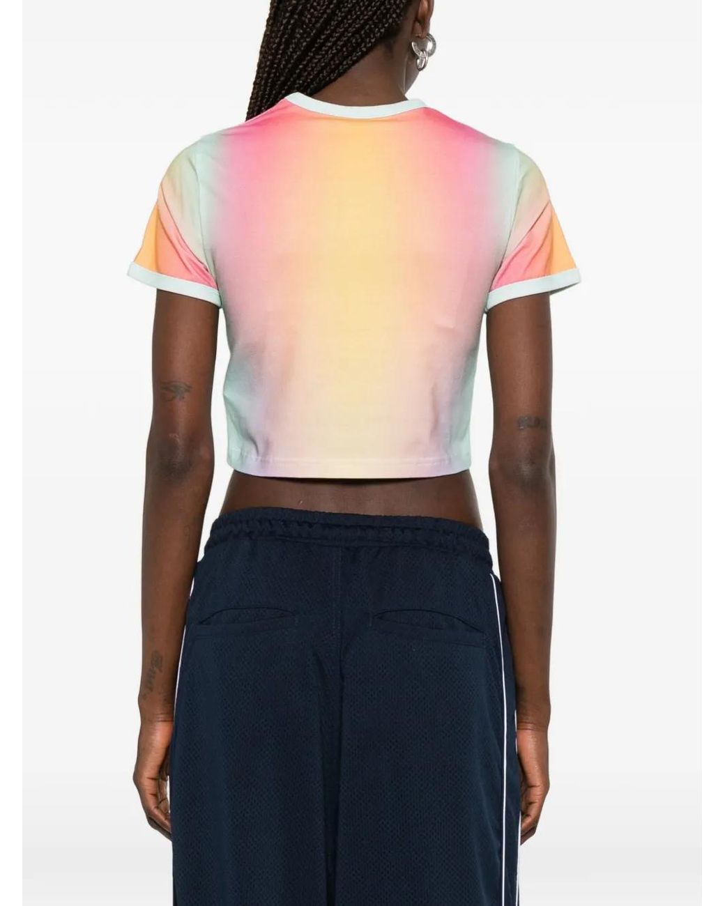 Casablanca Pink Glass Gradient Printed Baby Short Sleeve T-Shirt