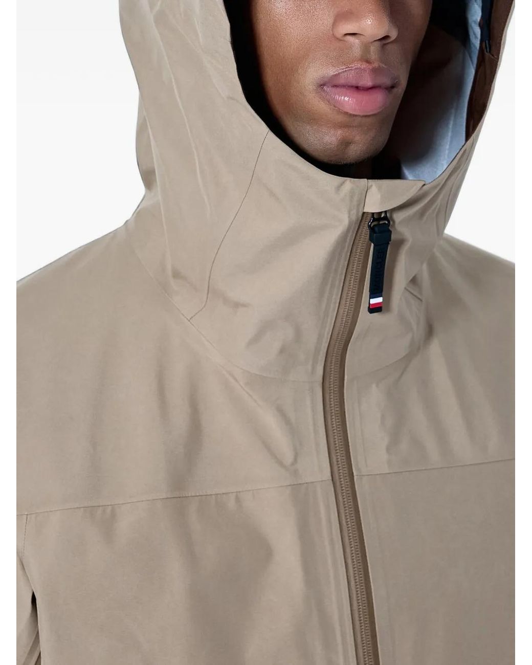 Moncler Natural Hooded Zip-Up Jacket for men