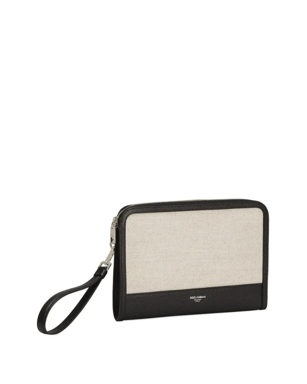 Dolce & Gabbana White Canvas Clutch Bag for men