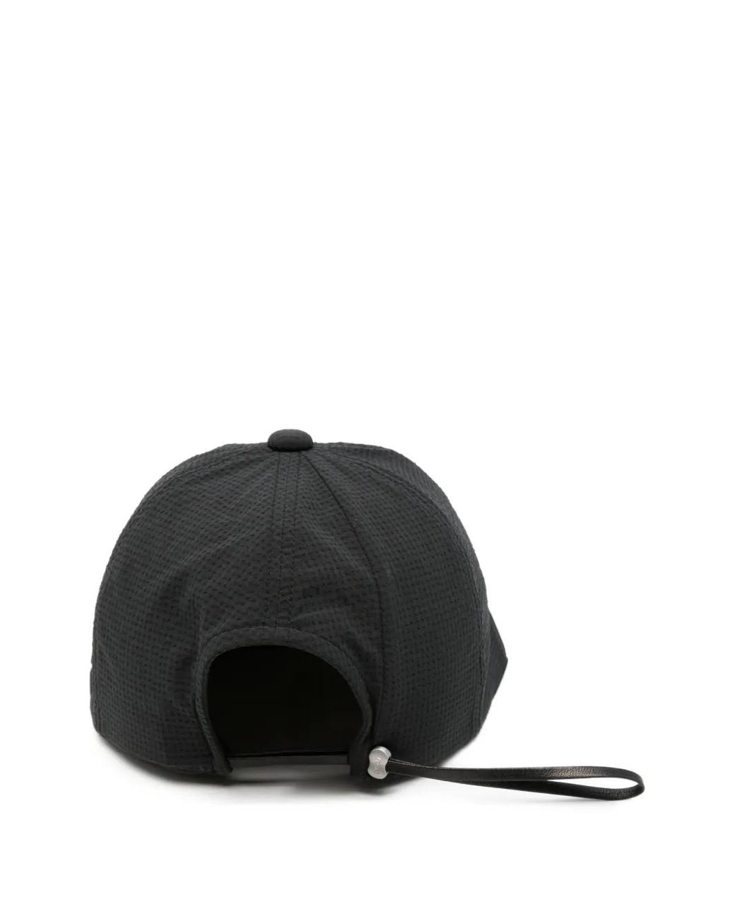 Post Archive Faction PAF Black Textured Drawstring-Strap Baseball Cap for men