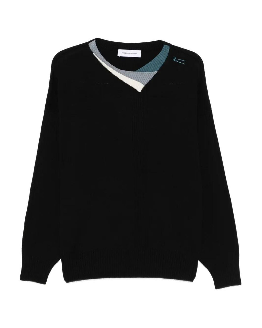 Kiko Kostadinov Black Crew-Neck Sweater for men