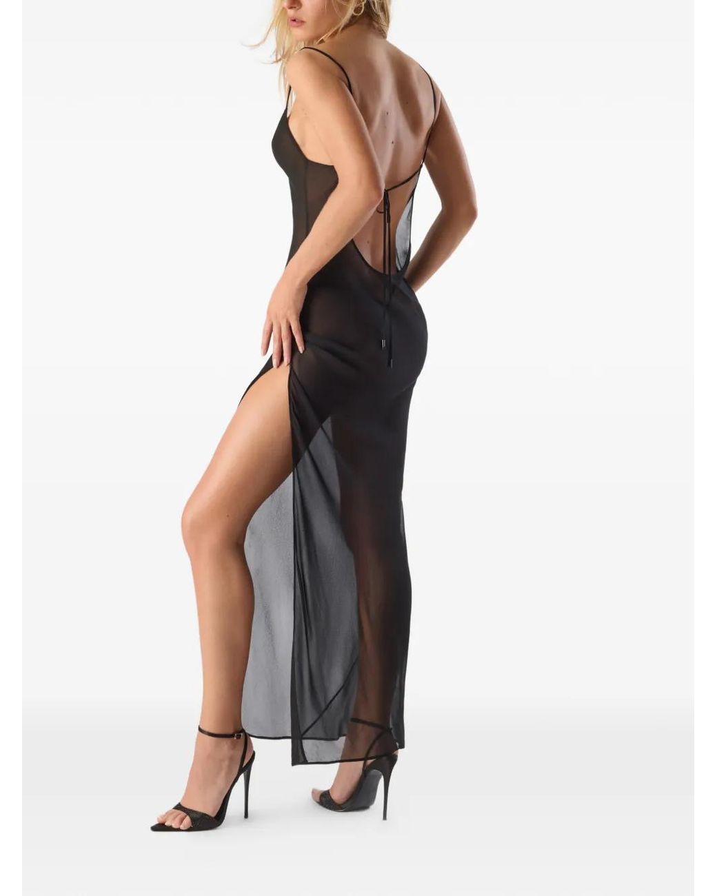 Maison Close Black Fever Backless Maxi Dress