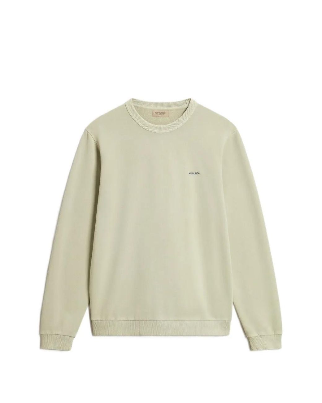 Woolrich White Garment-Dyed Logo-Print Sweater for men