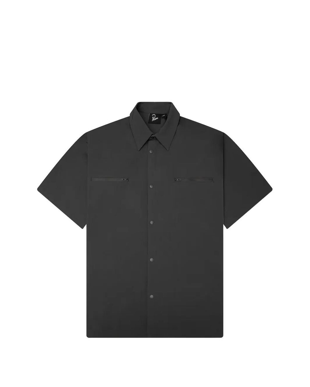 by Parra Black Chemise Hardly Hiked À Manches Courtes for men