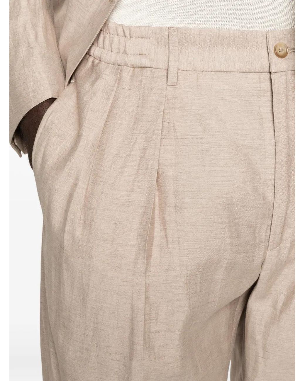 Tagliatore Natural Norman Double-Breasted Pleated Suit for men