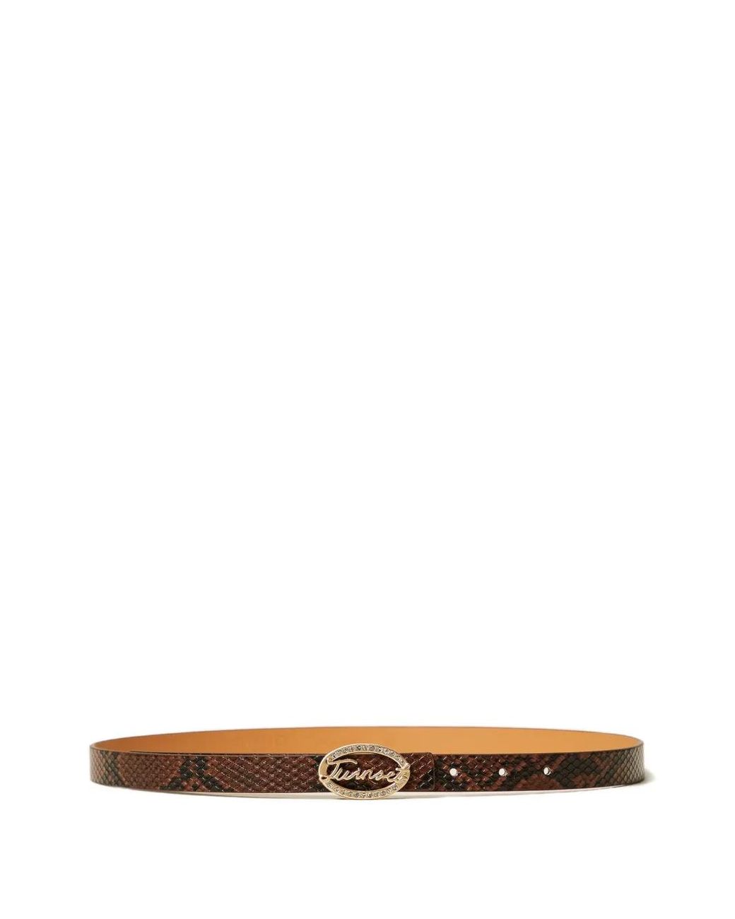 Twinset White Embellished-Buckle Belt