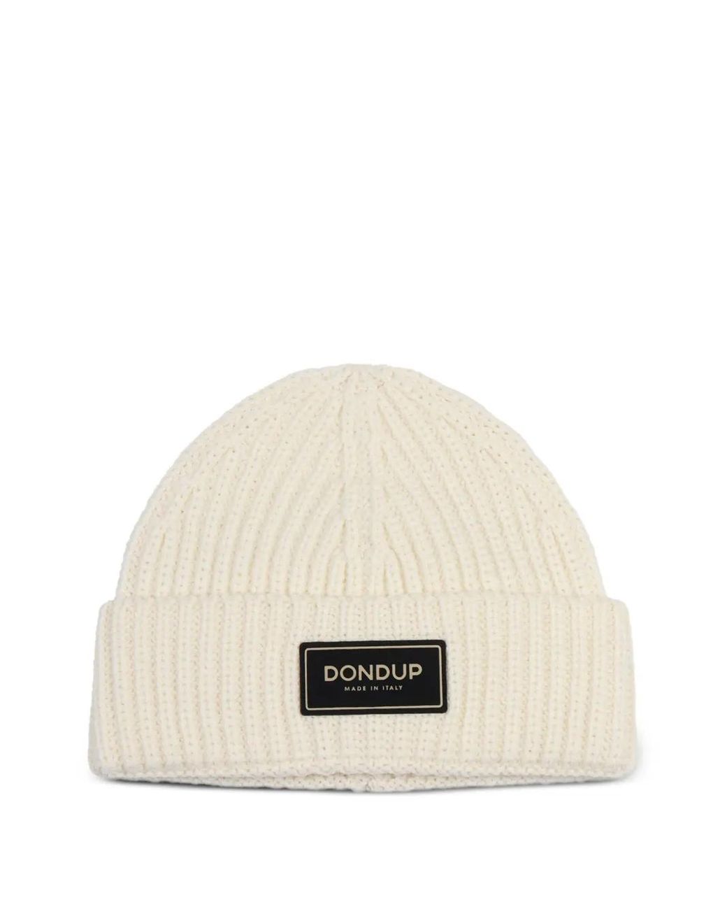 Dondup Natural Logo-Patch Beanie Hat for men