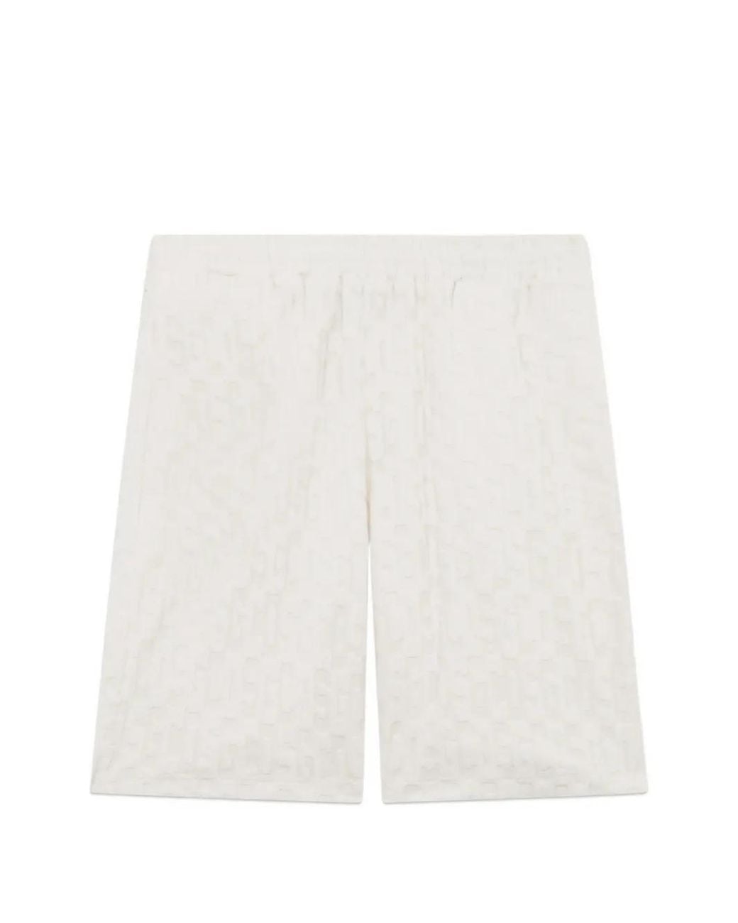 Gcds White Monogrammed Shorts for men