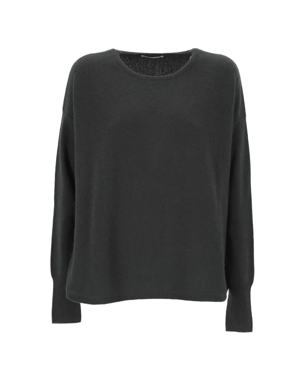 Oliver Lattughi Black Drop-Shoulder Sweater