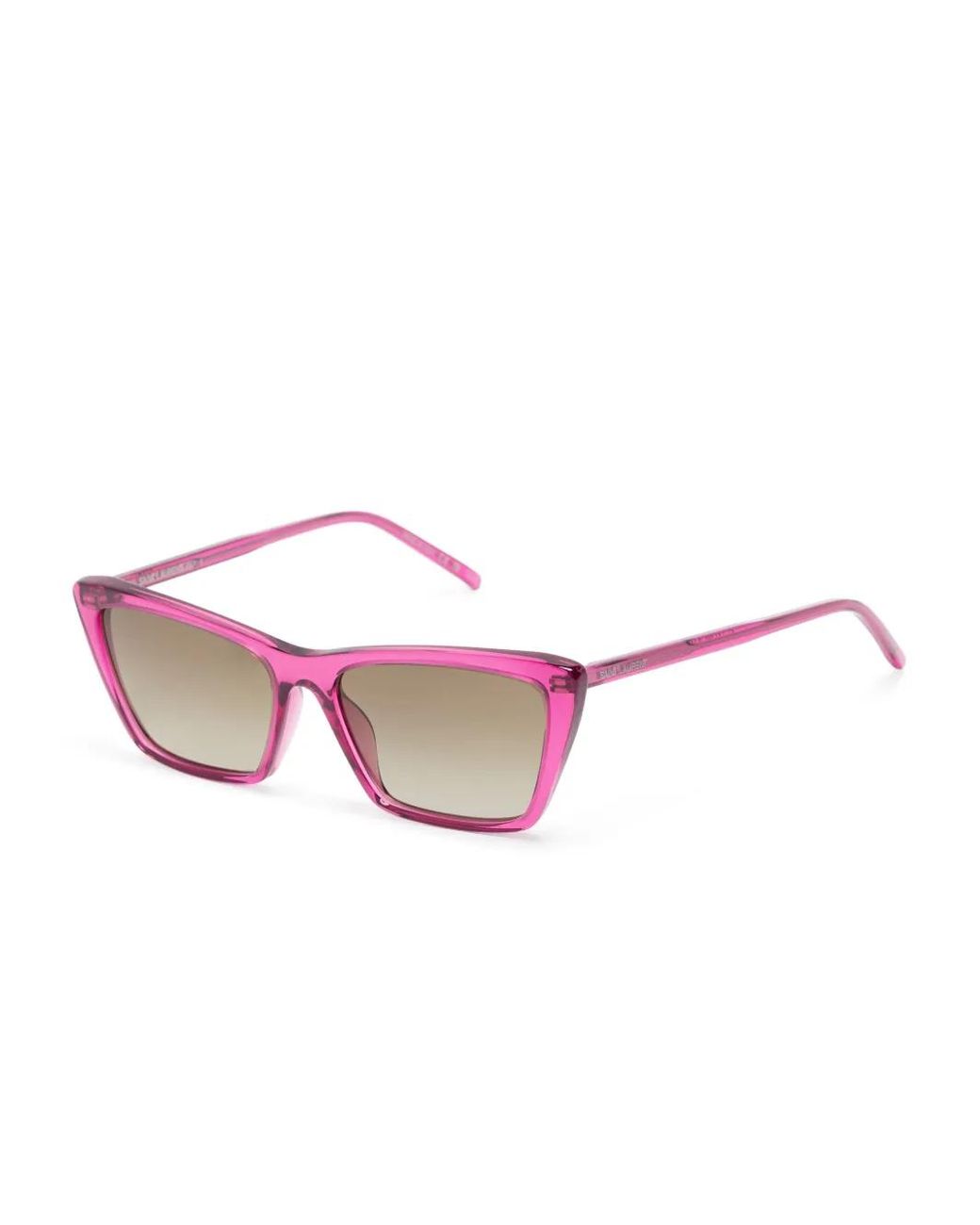Saint Laurent Pink Square-Frame Sunglasses