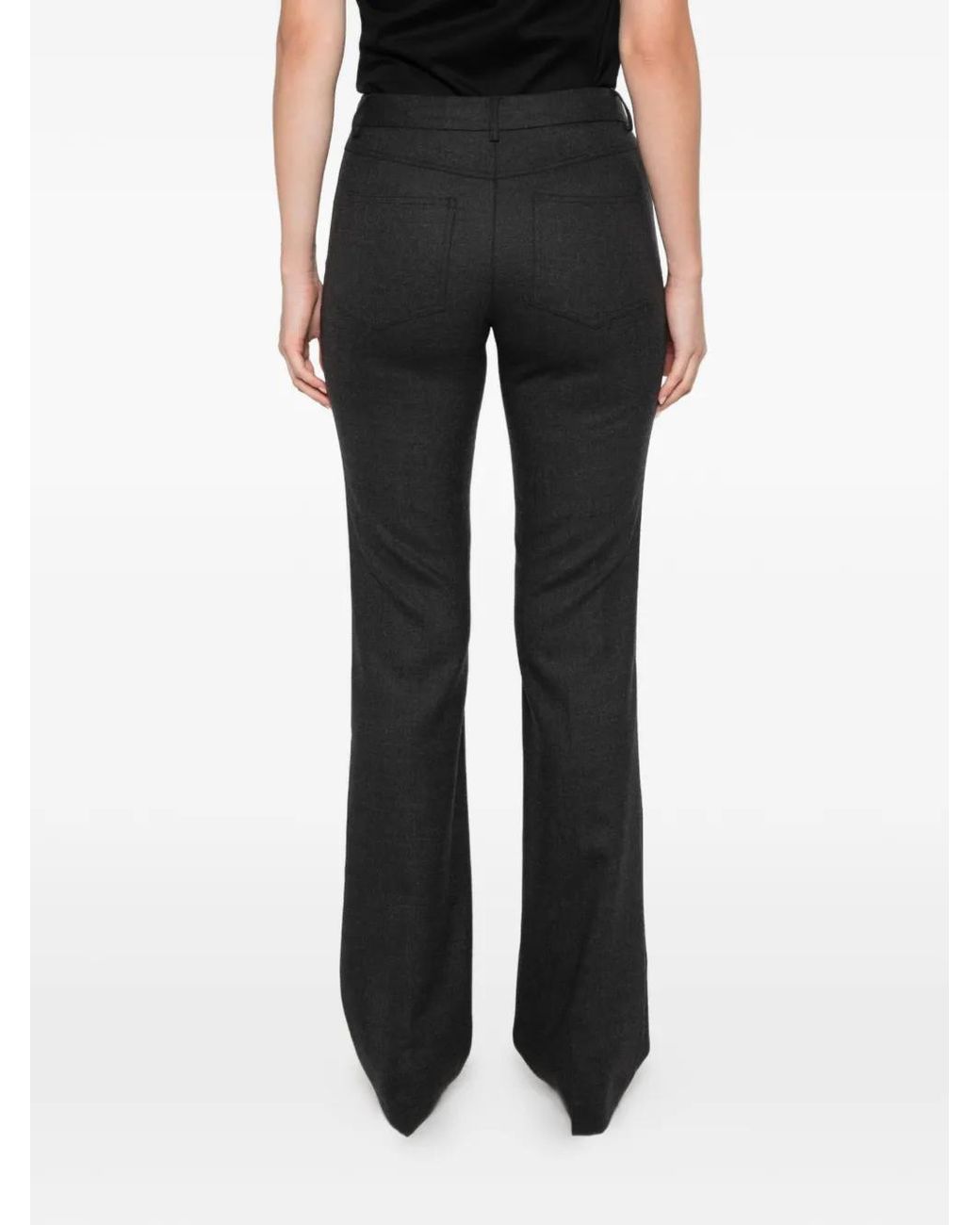 Semicouture Black Straight-Leg Trousers