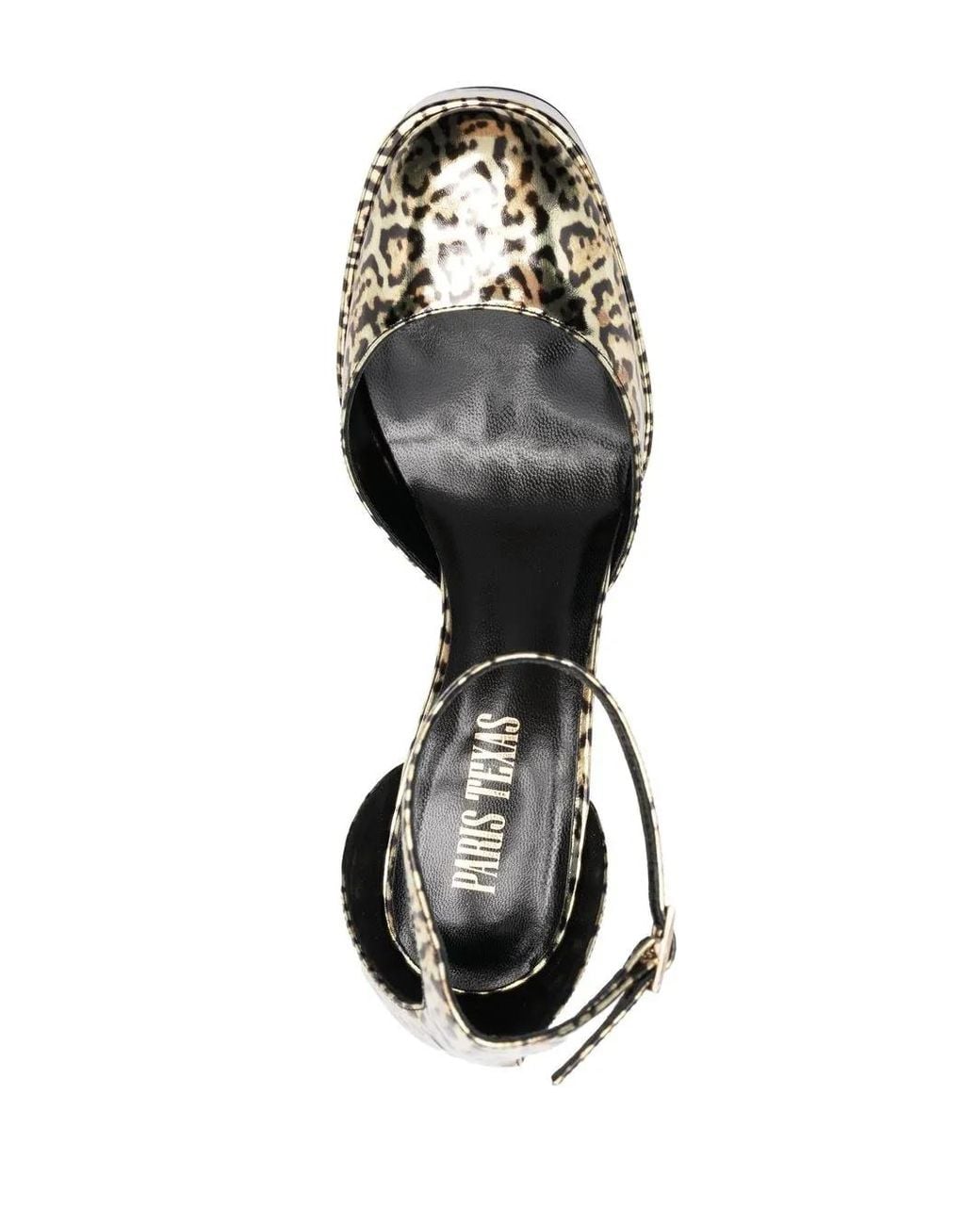 Paris Texas Black Leopard-Print Pumps