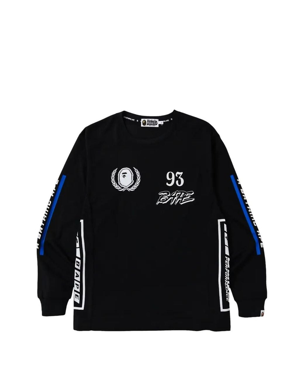 A Bathing Ape Black Graphic-Print Long-Sleeve T-Shirt for men