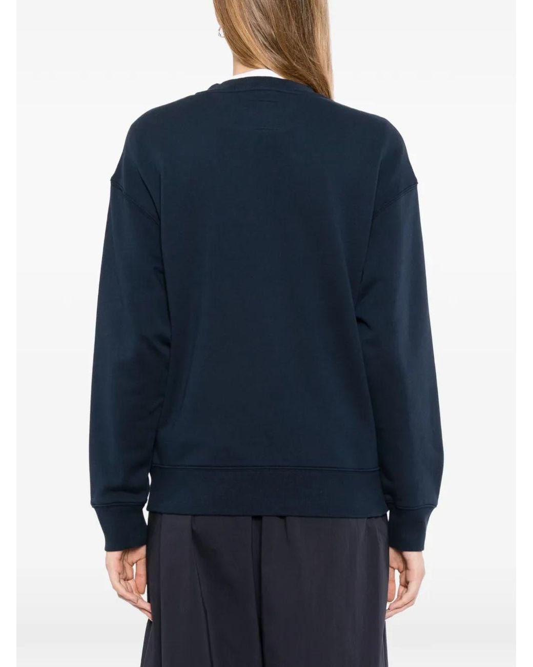 SPORT b. by agnès b. Blue Logo-Embroidered Sweatshirt
