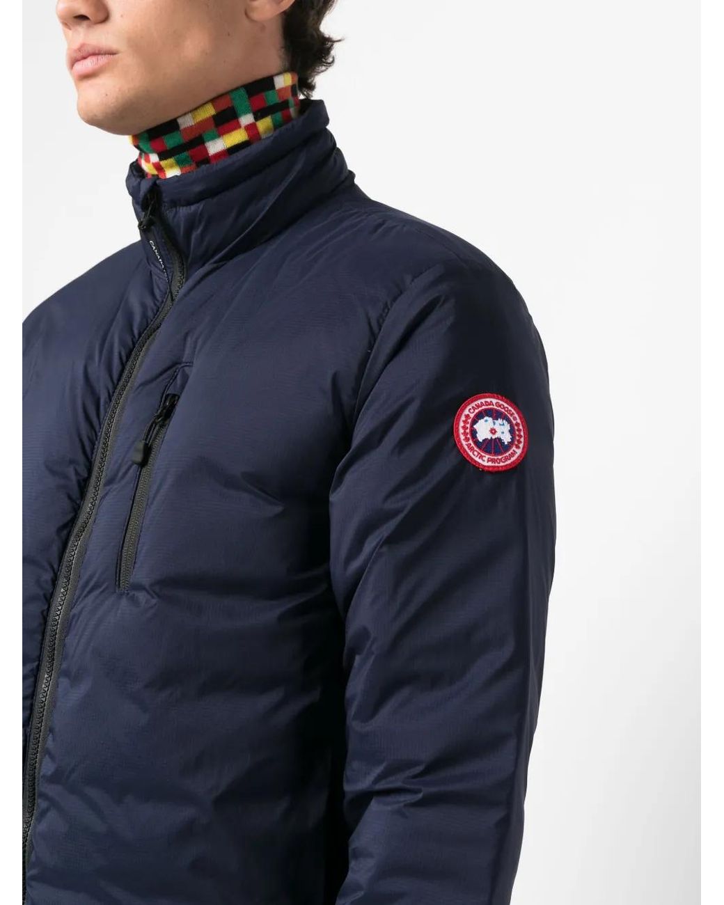 Canada Goose Blue Lodge Nylon Blouson Jacket for men