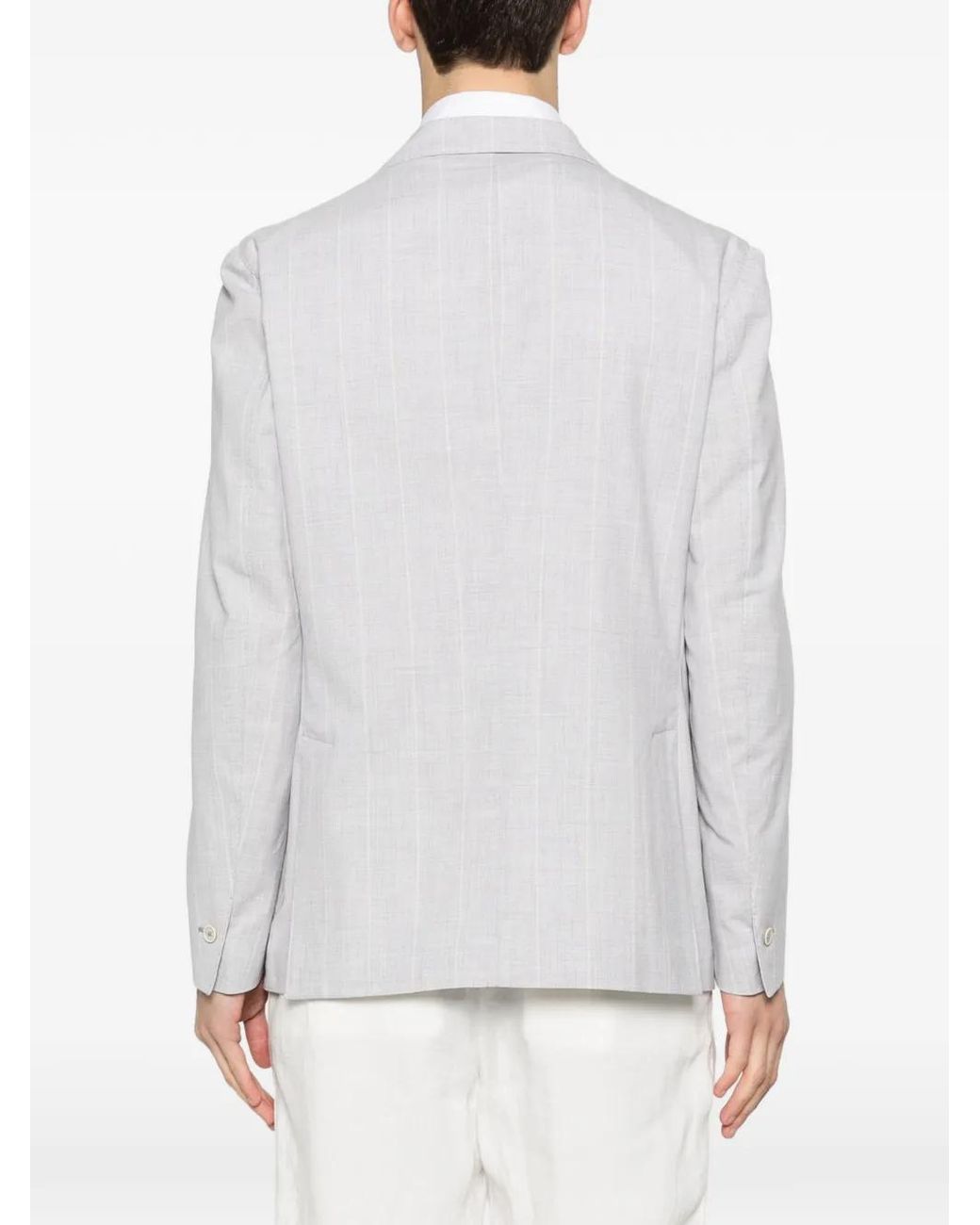 Eleventy White Single-Breasted Blazer for men