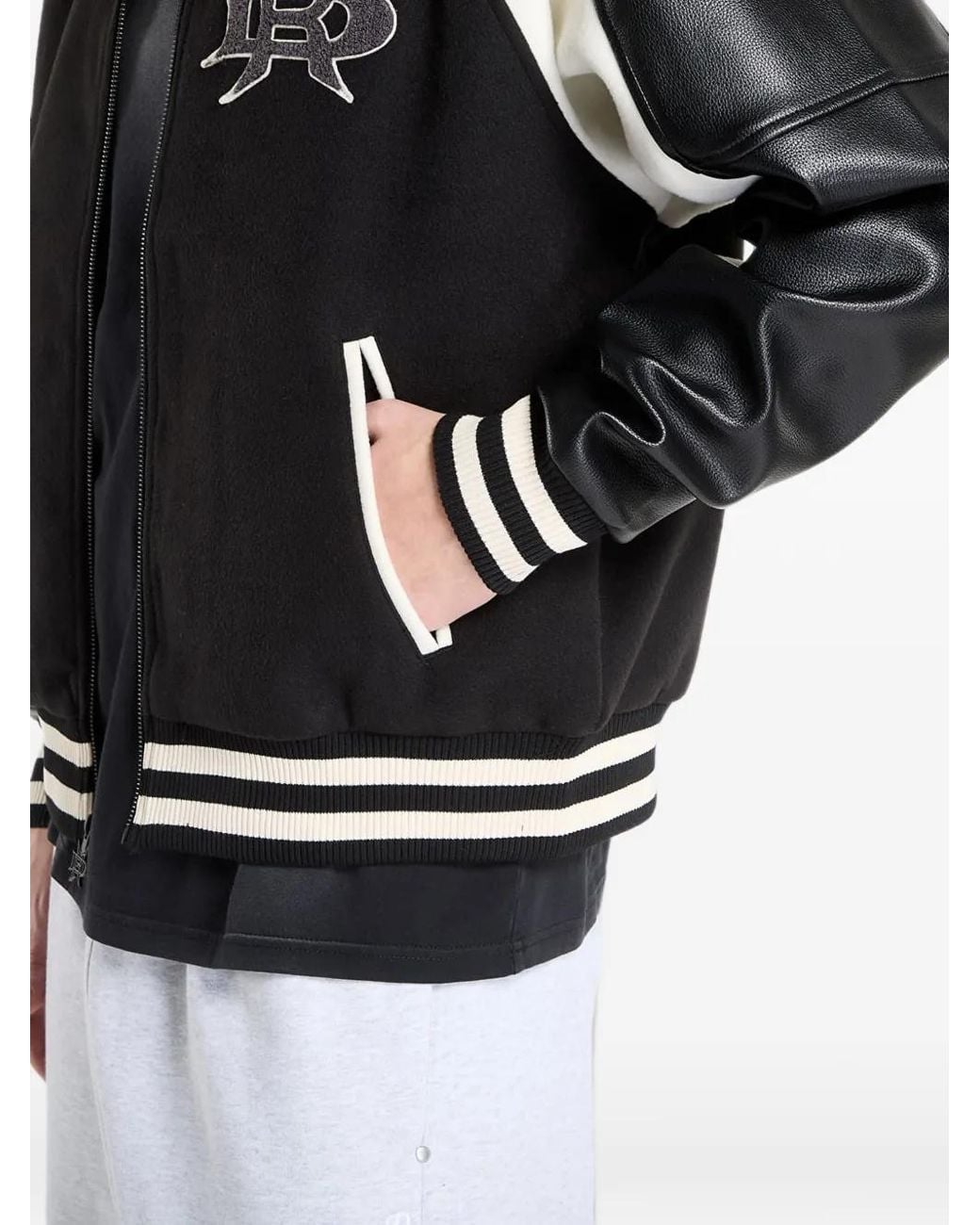 RIPNDIP White Luther Faux-Leather Trims Jacket for men