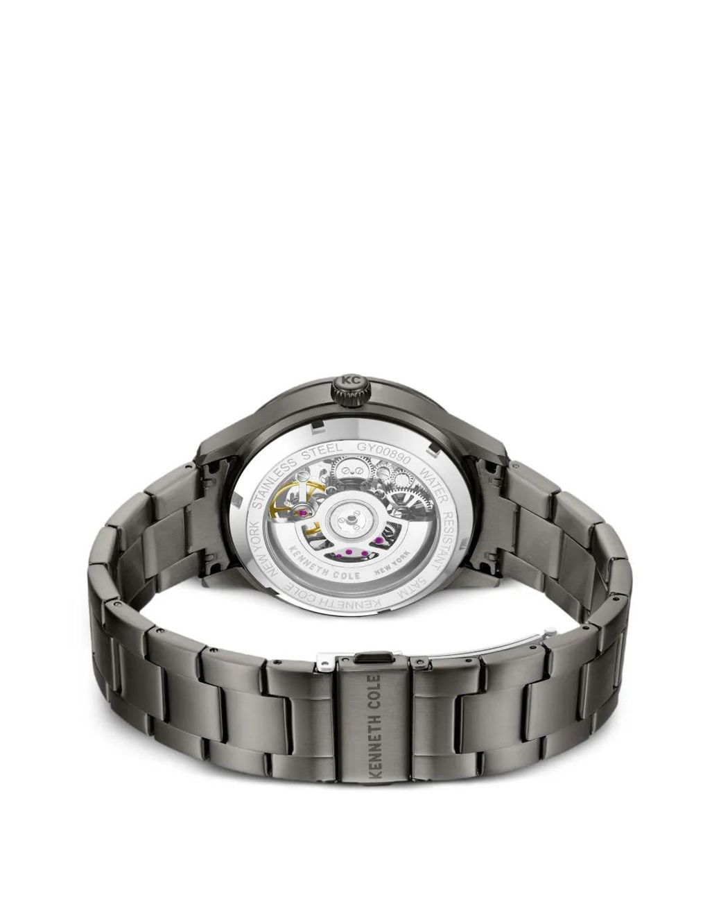 Kenneth Cole Gray Skeleton-Dial.5Mm Watch for men