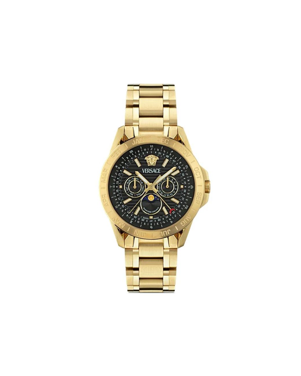 Galaxy Moonphase 43Mm di Versace in Metallic da Uomo