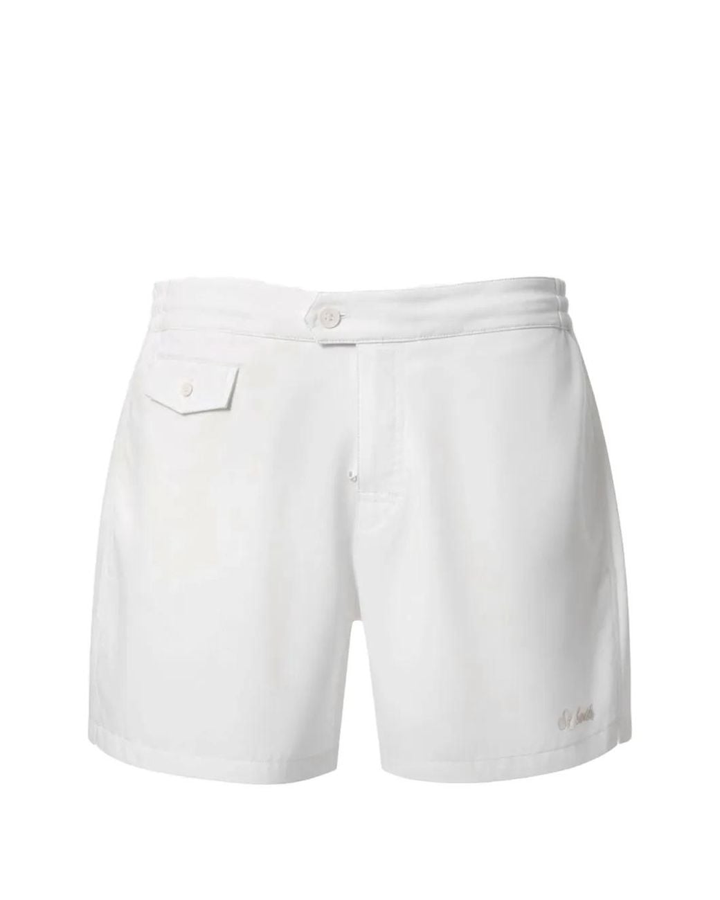 Mc2 Saint Barth White Short De Bain Capferrat À Coupe Slim for men