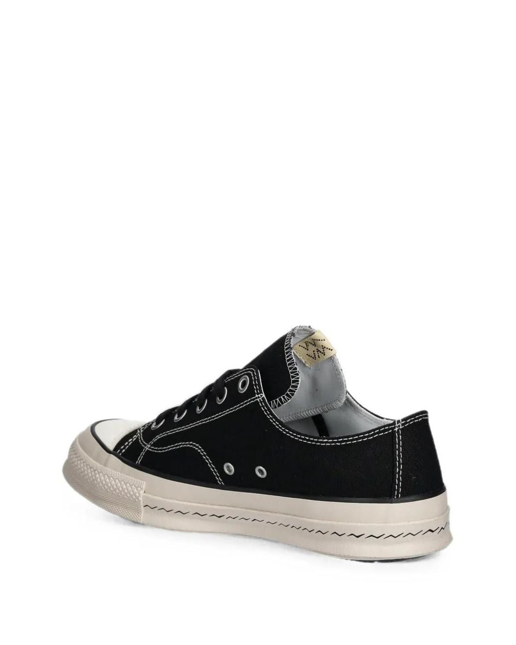 Visvim Black Logo-Patch Low-Top Sneakers for men