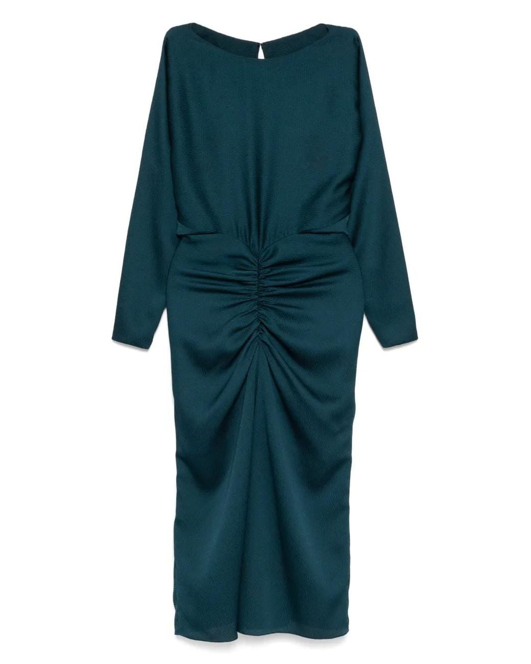 Amsale Green Dolman-Sleeved Dress