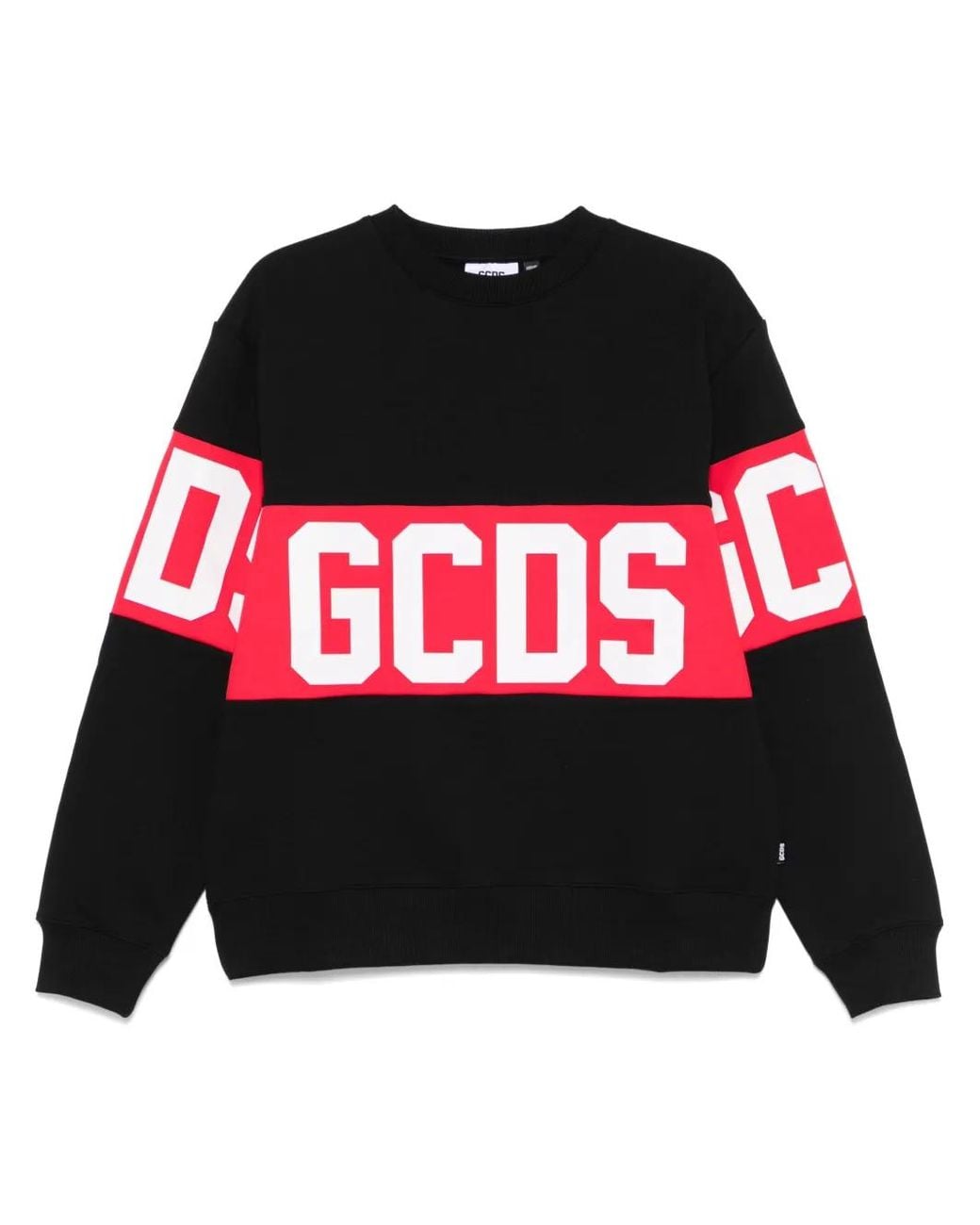 Gcds Red Logo Print Sweatshirt for men