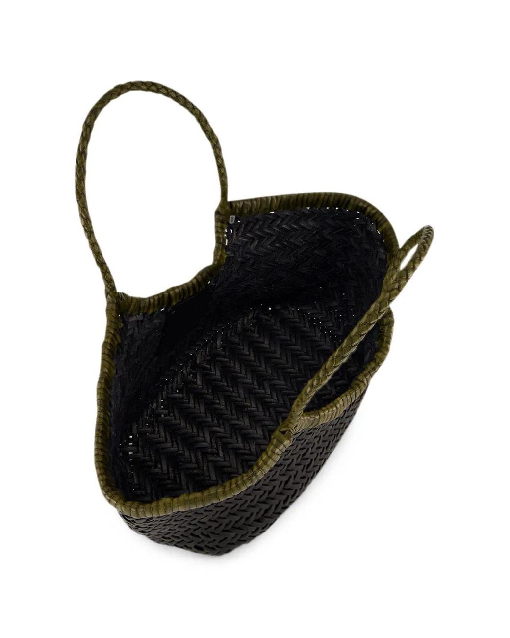 Dragon Diffusion Black Nantucket Woven Leather Tote Bag