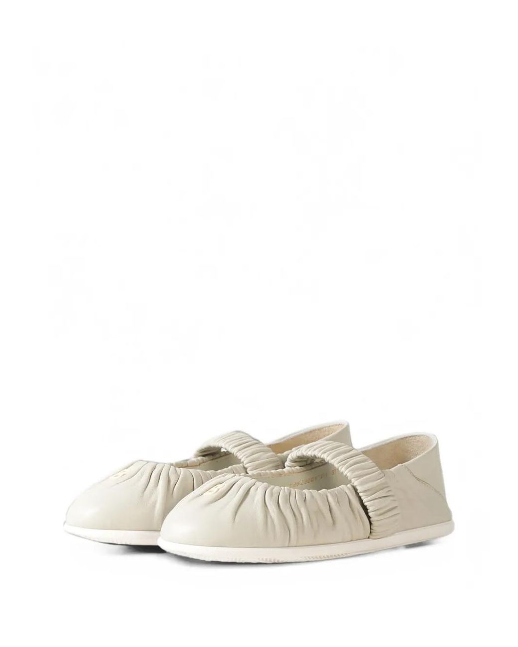 Bogner White Vienna Leather Ballet Flats