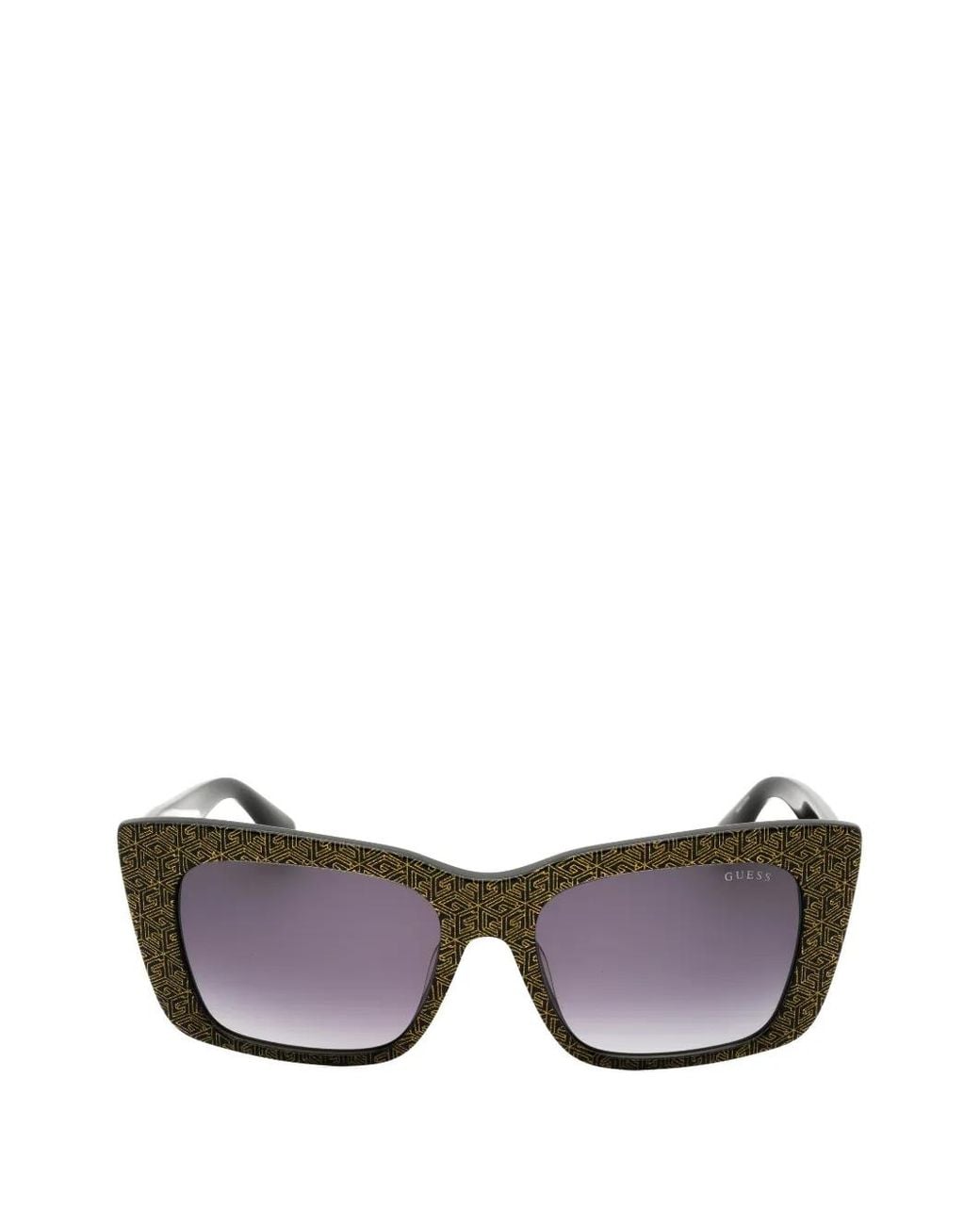 Guess Black Monogram-Print Cat-Eye Sunglasses