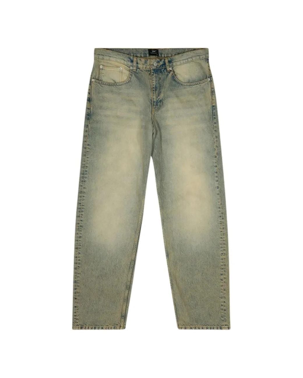 PATTA Green Logo-Appliqué Sand-Washed Jeans for men